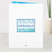 Grande carte d'anniversaire | Personnalisé bleu et (Dos)