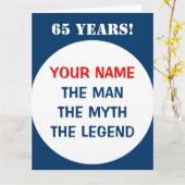 Grande carte d'anniversaire pour les hommes | Gran (Fleur jaune)