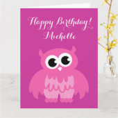 Grande carte d'anniversaire très grande avec nom p (Fleur jaune)