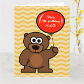 Grande carte d'anniversaire très grande pour les e (Fleur jaune)