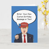 Grande carte d'anniversaire Trump - Customisez vot (Fleur jaune)