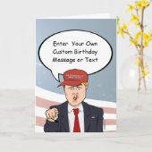 Grande carte d'anniversaire Trump - Customisez vot (Fleur jaune)