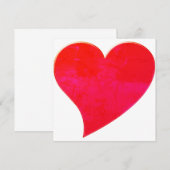 Grande carte de la Saint Valentin rouge moderne (Devant / Derrière)
