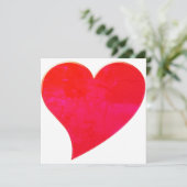 Grande carte de la Saint Valentin rouge moderne (Debout devant)
