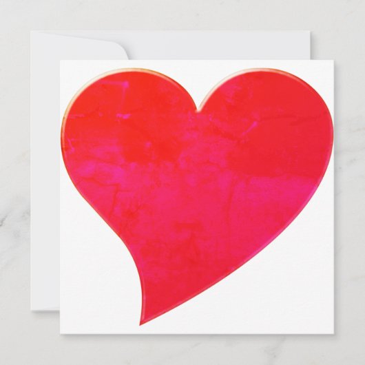 Grande carte de la Saint Valentin rouge moderne (Devant)