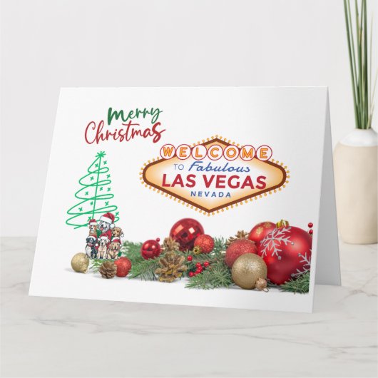 GRANDE carte de Noël Las Vegas (Devant)