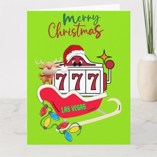 GRANDE carte de Noël Las Vegas (Devant)