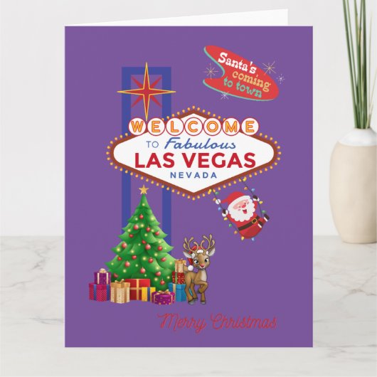GRANDE carte de Noël Las Vegas (Devant)