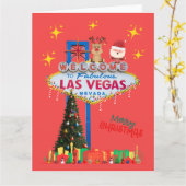 GRANDE carte de Noël Las Vegas (Fleur jaune)