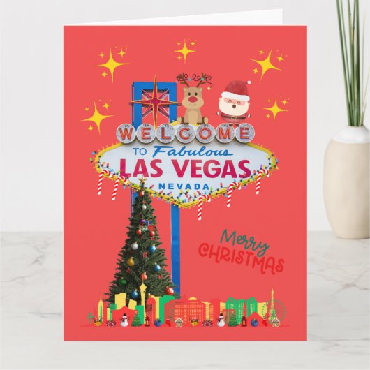 GRANDE carte de Noël Las Vegas (Devant)