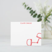 Grande carte de note de cheval de peu de filet de (Debout devant)