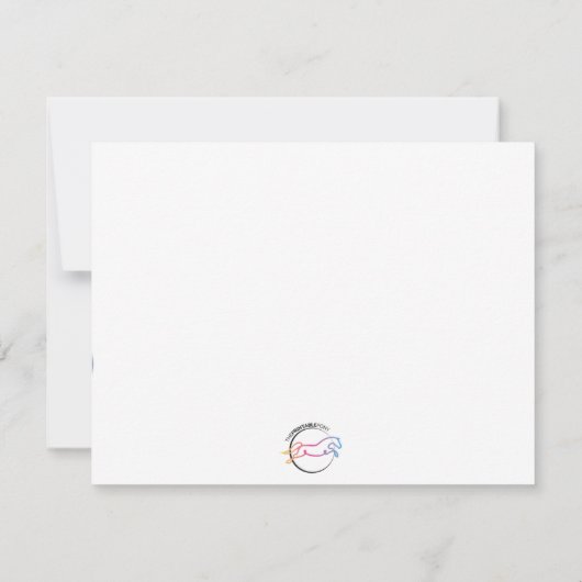 Grande carte de note de cheval de peu de filet de (Dos)