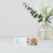 Grande carte de profil de fleur de soleil (Debout devant)