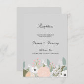 Grande Carte De Réception Florale (Devant / Derrière)