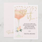 Grande Carte de remerciements de Fête des mariées (Devant / Derrière)