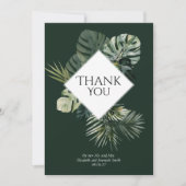 Grande Carte de remerciements tropicale avec Photo (Devant)