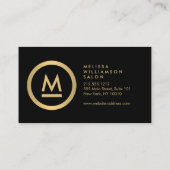 Grande carte de rendez-vous Monogramme moderne ini (Dos)