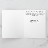 Grande carte de retraite Silhouette de la Gendarme (Intérieur)