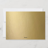 Grande carte de vacances photo Blessé, Noir et Or (Dos)