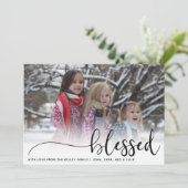 Grande carte de vacances photo Blessé, Parties sci (Debout devant)