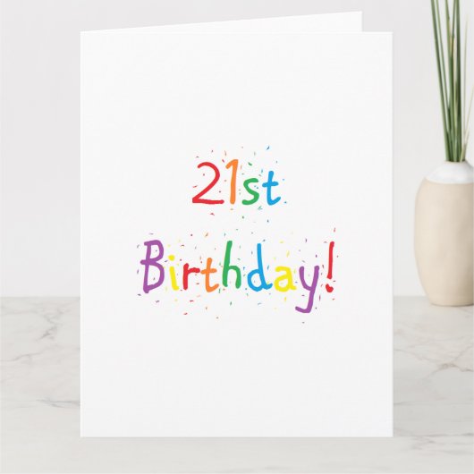 Grande carte de voeux "21e anniversaire" (Devant)
