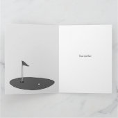 Grande carte de voeux de golf de retraite heureuse (Intérieur)