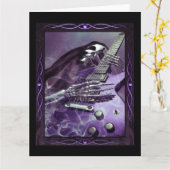 Grande carte de voeux de Grim Reaper (Fleur jaune)