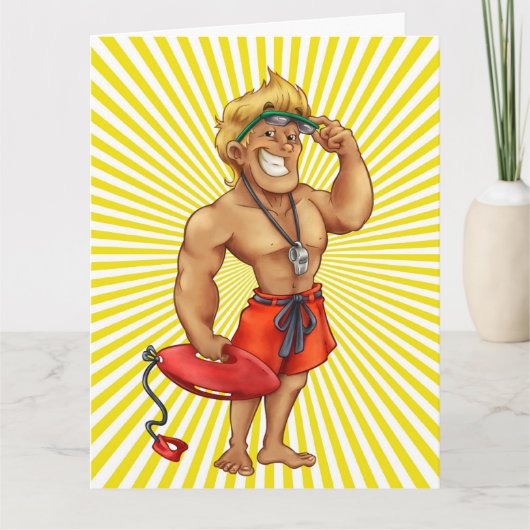 GRANDE carte de voeux (de maître nageur) - SRF (Devant)