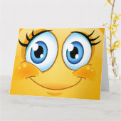 GRANDE carte de voeux de sourire - SRF (Fleur jaune)