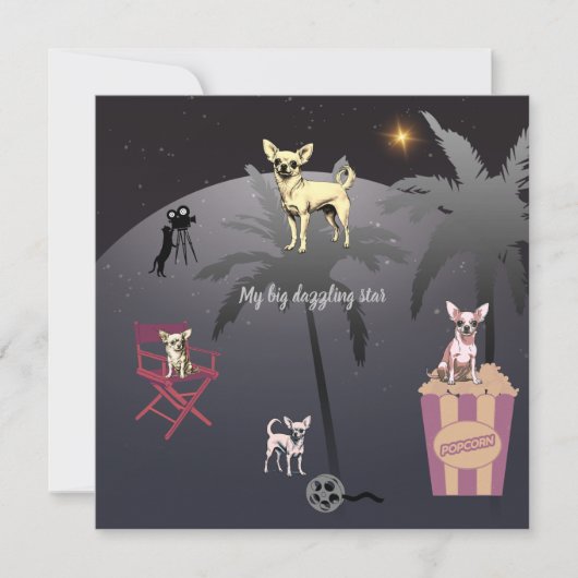 Grande carte de voeux étoile éblouissante (Devant)