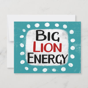Grande carte de voeux Lion Energy
