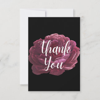 Grande carte de voeux Merci de fleurs