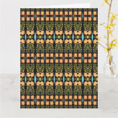 Grande carte de voeux NOCTURNE / Vertical (Fleur jaune)