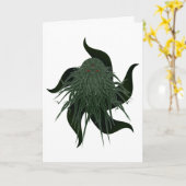 Grande carte de voeux personnalisable de Cthulhu (Fleur jaune)