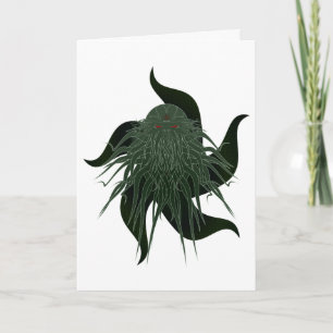 Grande carte de voeux personnalisable de Cthulhu