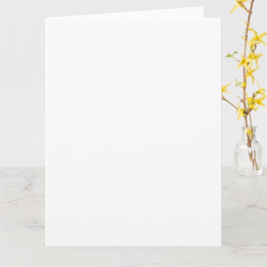 Grande carte de voeux pliée de 8,5 po x 11 po (Fleur jaune)