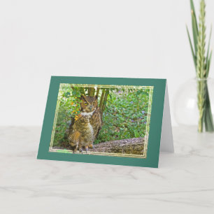 Grande carte de voeux polyvalente de hibou à