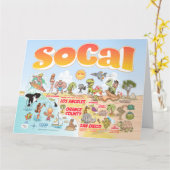 Grande carte de voeux SoCal (Fleur jaune)