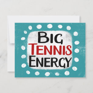 Grande carte de voeux Tennis Energy