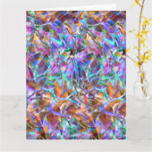 Grande carte de voeux Verre Abstrait floral (Fleur jaune)