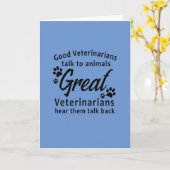 Grande carte de voeux vétérinaire (Fleur jaune)