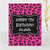 Grande carte d'empreinte de léopard rose extra-lar (Fleur jaune)