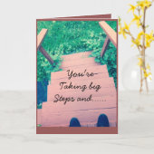 Grande carte d'obtention du diplôme d'étapes (Fleur jaune)