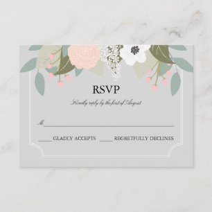 Grande carte florale de RSVP