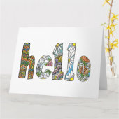 Grande carte Hello (Fleur jaune)