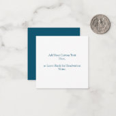 Grande carte Monogramme simple marine bleue (Devant/Arrière en situation)