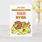 Grande carte papa jamais (Fleur jaune)