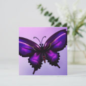 Grande carte papillon violet (Debout devant)