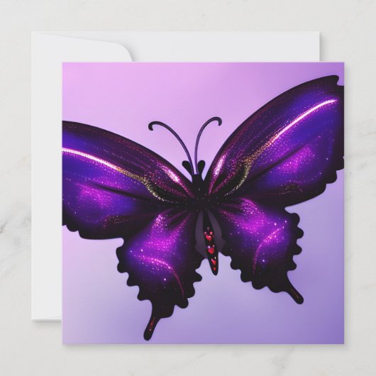 Grande carte papillon violet (Devant)
