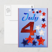 Grande carte postale 4 juillet (Devant / Derrière)
